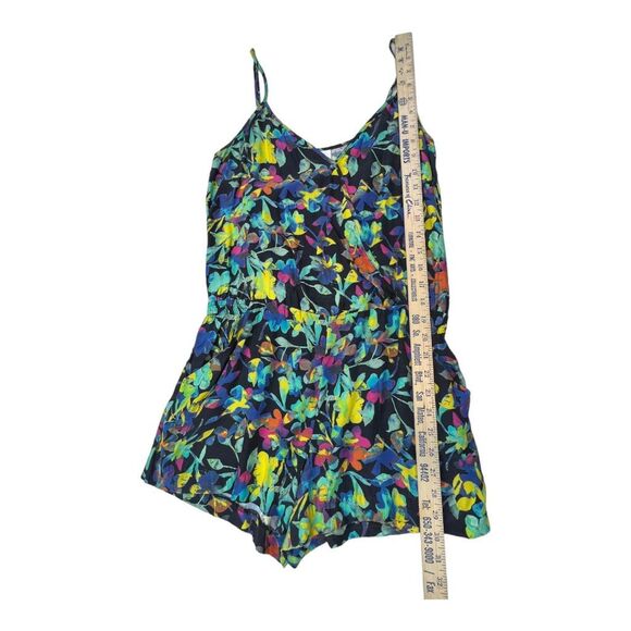 Parker Women's Floral Print Wrap V Neck Sleeveless Romper Multi-Color Size Small - Picture 5 of 10